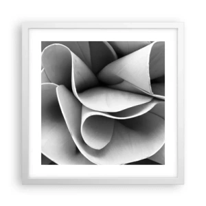 Pôster em moldura branca - Acontece no espaço - 40x40 cm