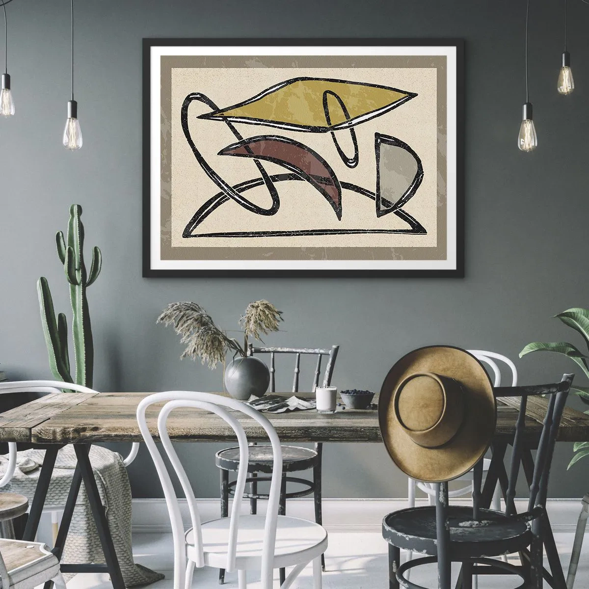 Pôster com moldura preta - Verticais e horizontais - 70x50 cm