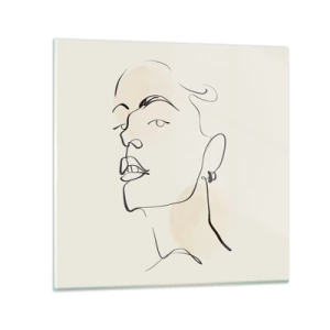 Quadro em vidro - Olhar orgulhoso - 30x30 cm
