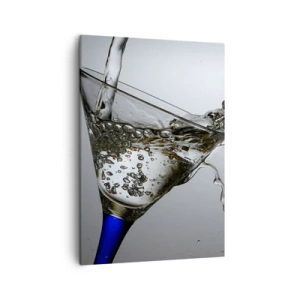 Quadro em tela - Água cristalina em vidro cristal - 50x70 cm
