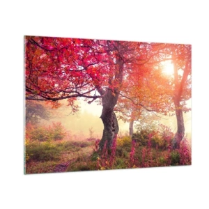Quadro em vidro - Um frenesi de florescimento - 100x70 cm