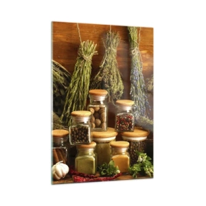 Quadro em vidro - Magias da cozinha - 50x70 cm