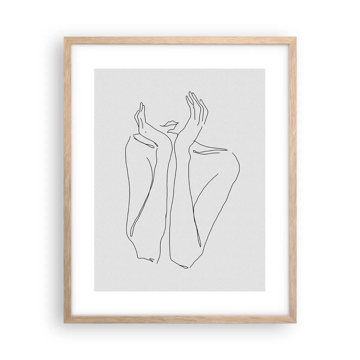 Pôster com moldura de carvalho claro - Com o que sonham as meninas - 40x50 cm