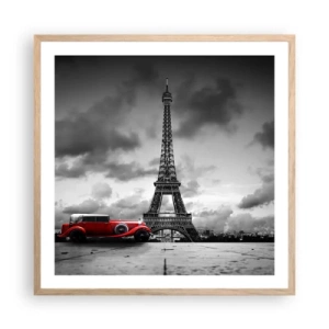Pôster com moldura de carvalho claro - Não há muito tempo atrás em Paris - 60x60 cm