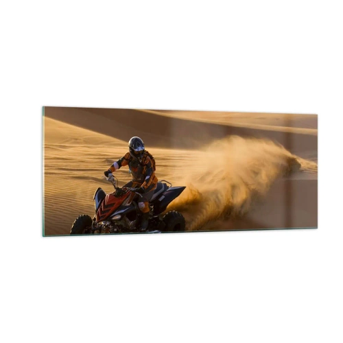 Quadro em vidro - Nas ondas de areia - 100x40 cm