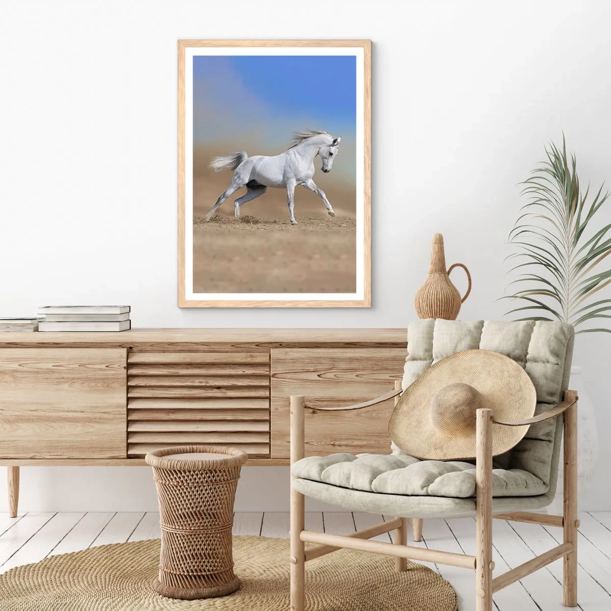 Pôster com moldura de carvalho claro - O mais belo conto de fadas árabe - 61x91 cm