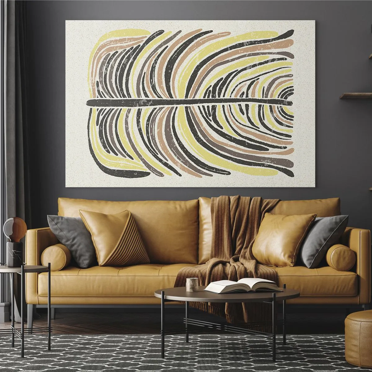 Quadro em vidro - Abstração cheia de vida - 100x70 cm