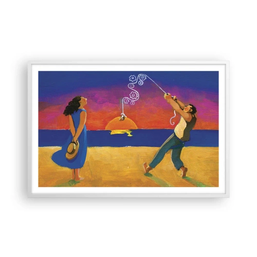 Pôster em moldura branca - Mais do que uma estrela do céu - 91x61 cm