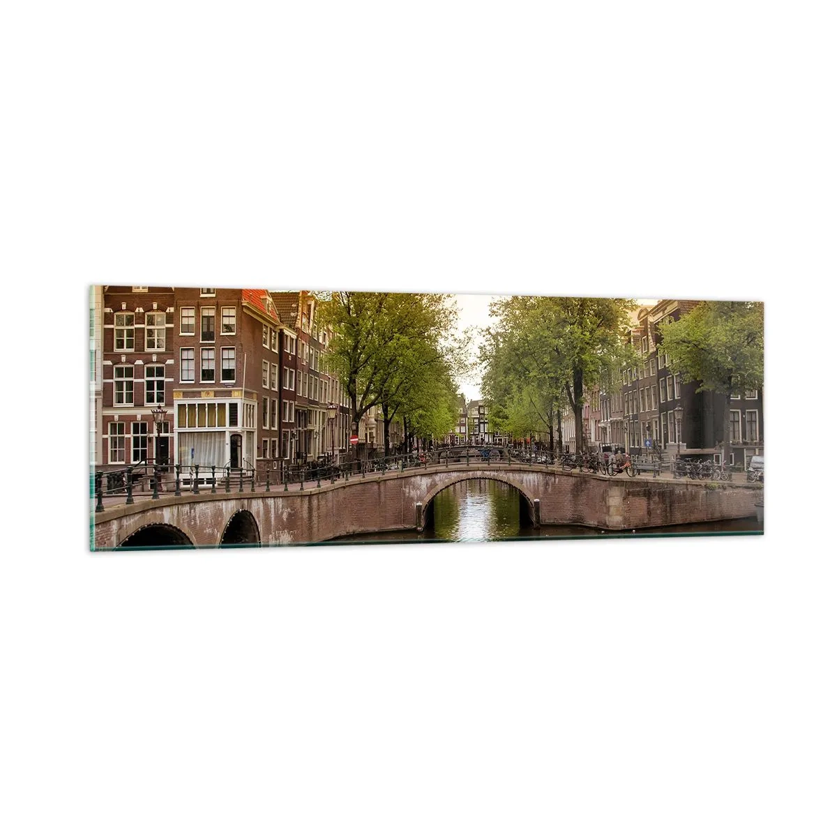Quadro em vidro - De barco ou bicicleta? - 90x30 cm