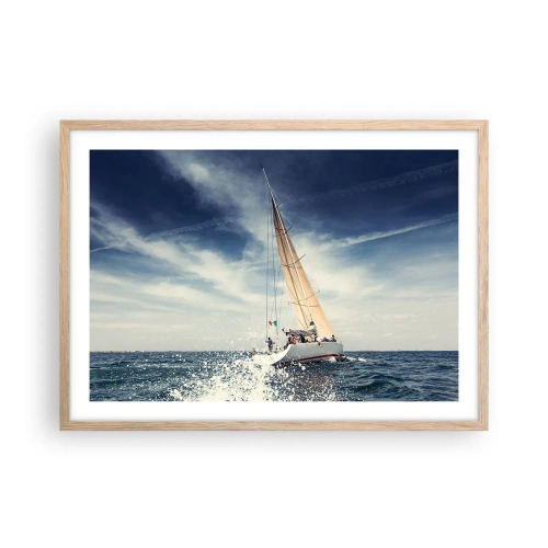 Pôster com moldura de carvalho claro - Não nos alcançarão! - 70x50 cm