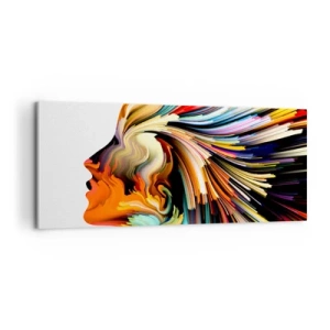 Quadro em tela - Explosão de imaginação - 100x40 cm