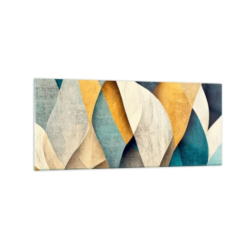 Quadro em vidro - Ritmo e onda - 120x50 cm