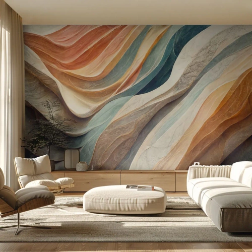 Papel de Parede Premium Sand - O momento antes da mudança - Textura, Padrão, Brilhante - 250x175 cm