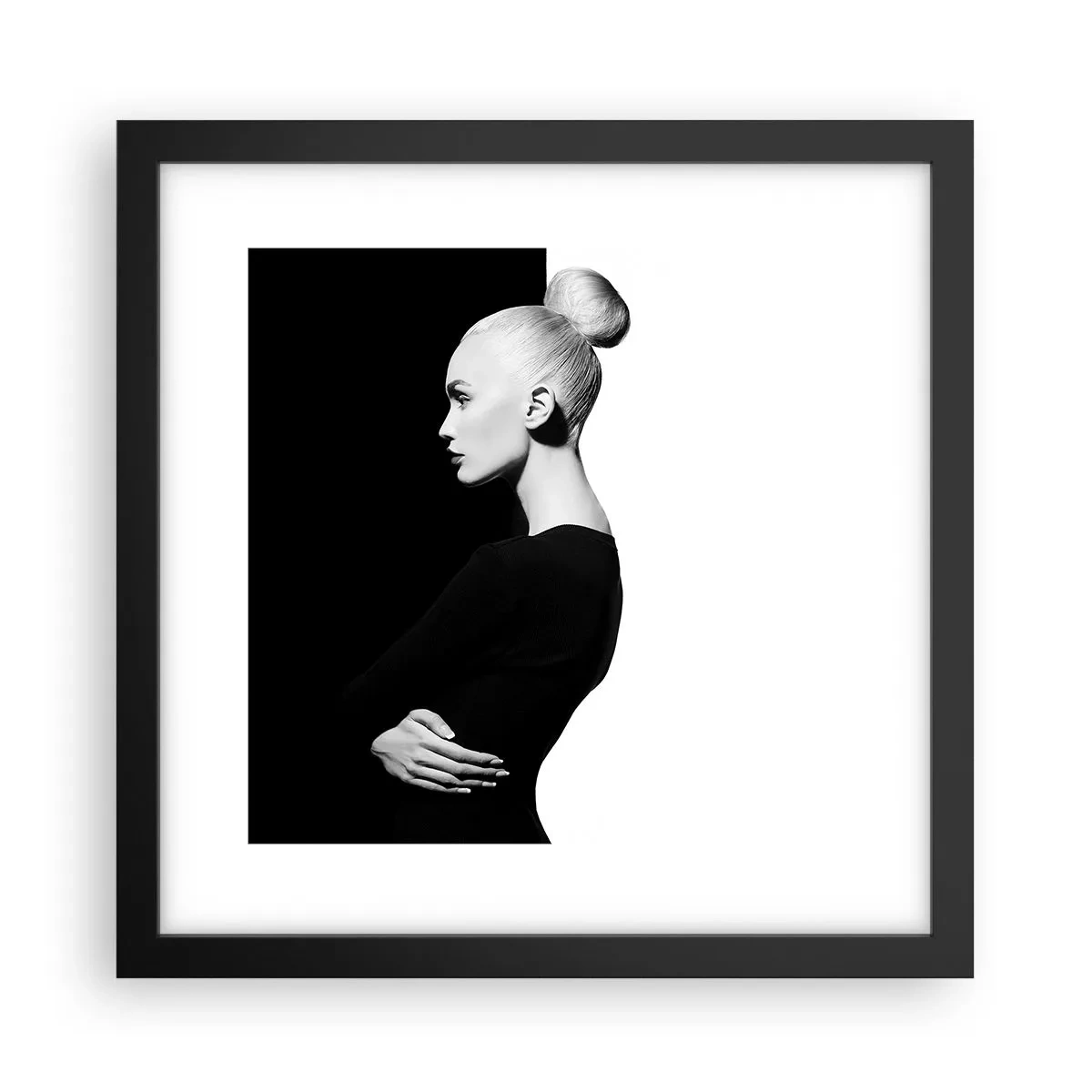 Pôster com moldura preta - Simplesmente mulher - 30x30 cm