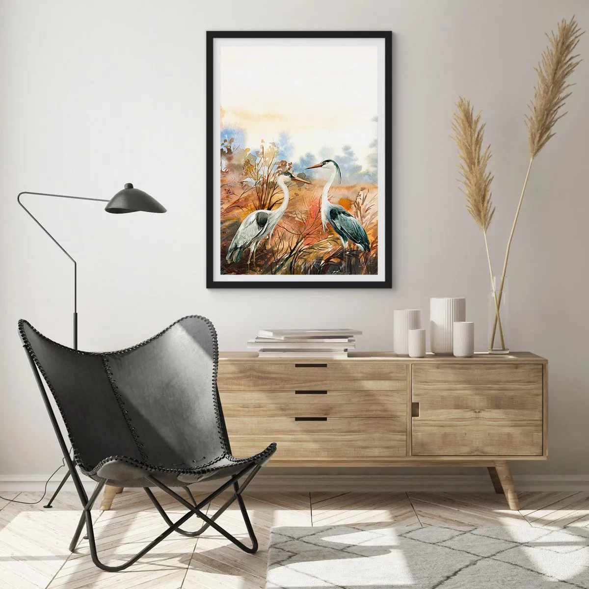 Pôster com moldura preta - Para onde ir no outono? - 61x91 cm