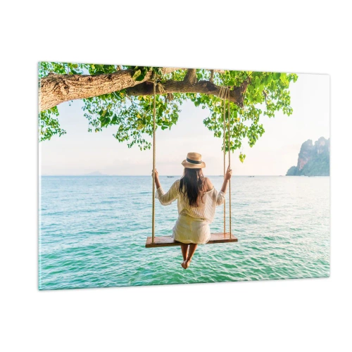 Quadro em vidro - A vida é bela - 120x80 cm