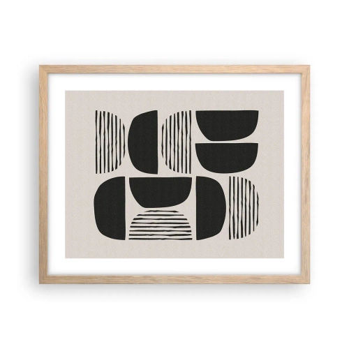 Pôster com moldura de carvalho claro - Ofertas indiferentes - 50x40 cm