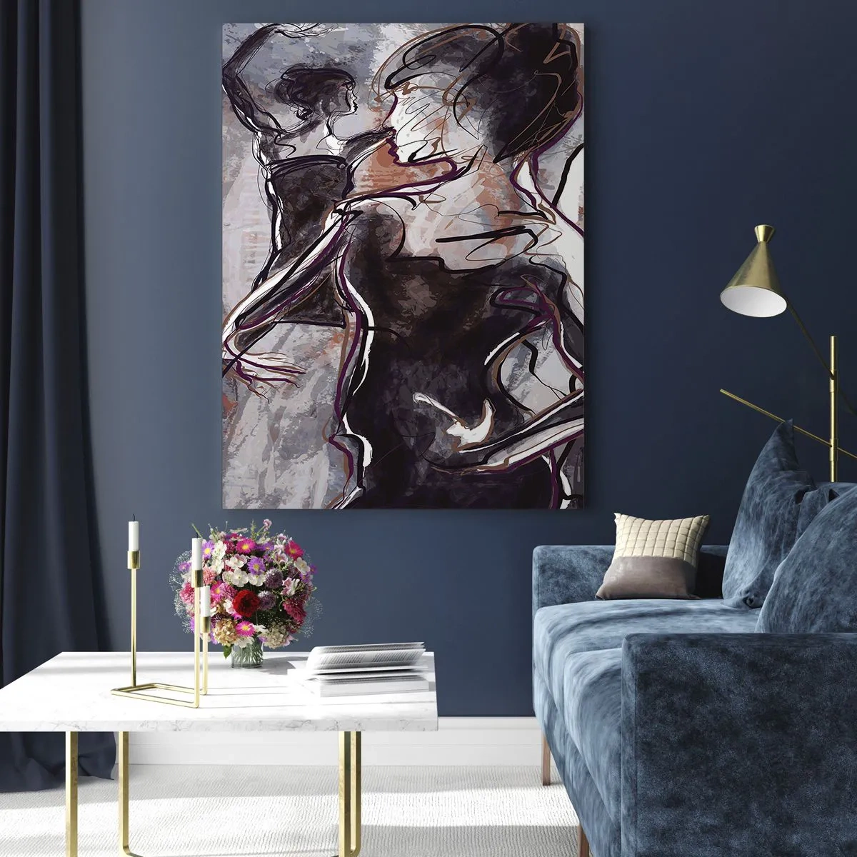 Quadro em vidro - Deixar-se levar pela música - 50x70 cm