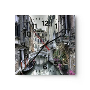 Relógio de parede - Relógio em vidro - Há séculos em devaneio silencioso - 30x30 cm