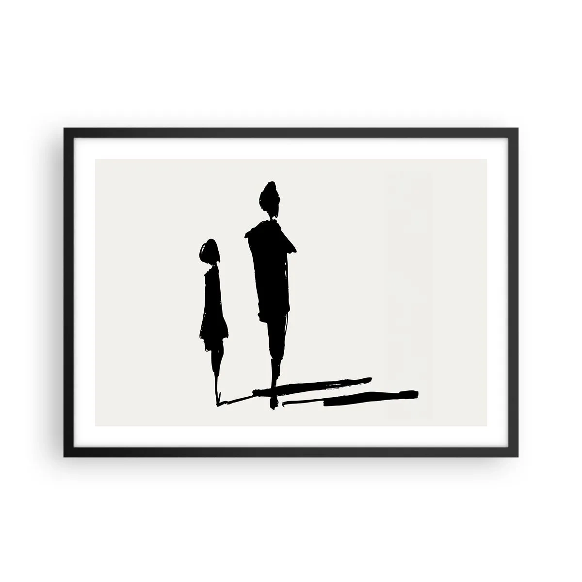 Pôster com moldura preta - Certeza que juntos? - 70x50 cm