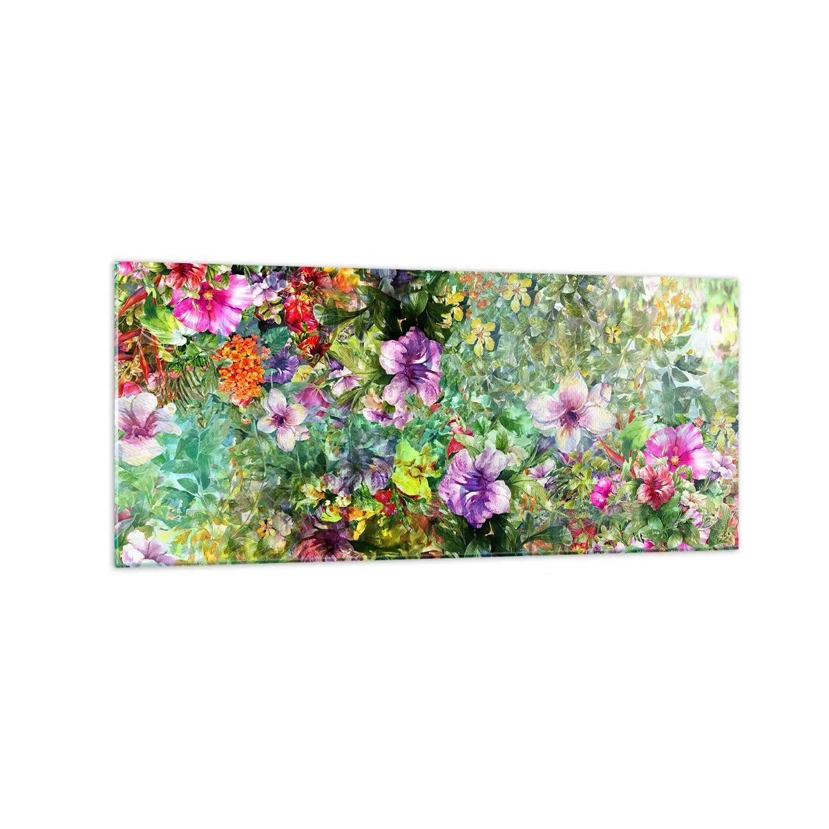 Quadro em vidro - Nas flores para a perdição - 120x50 cm