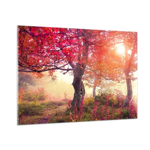 Quadro em vidro - Um frenesi de florescimento - 100x70 cm
