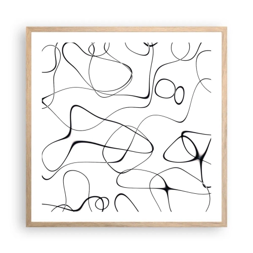 Pôster com moldura de carvalho claro - Os caminhos da vida, as vicissitudes do destino - 60x60 cm