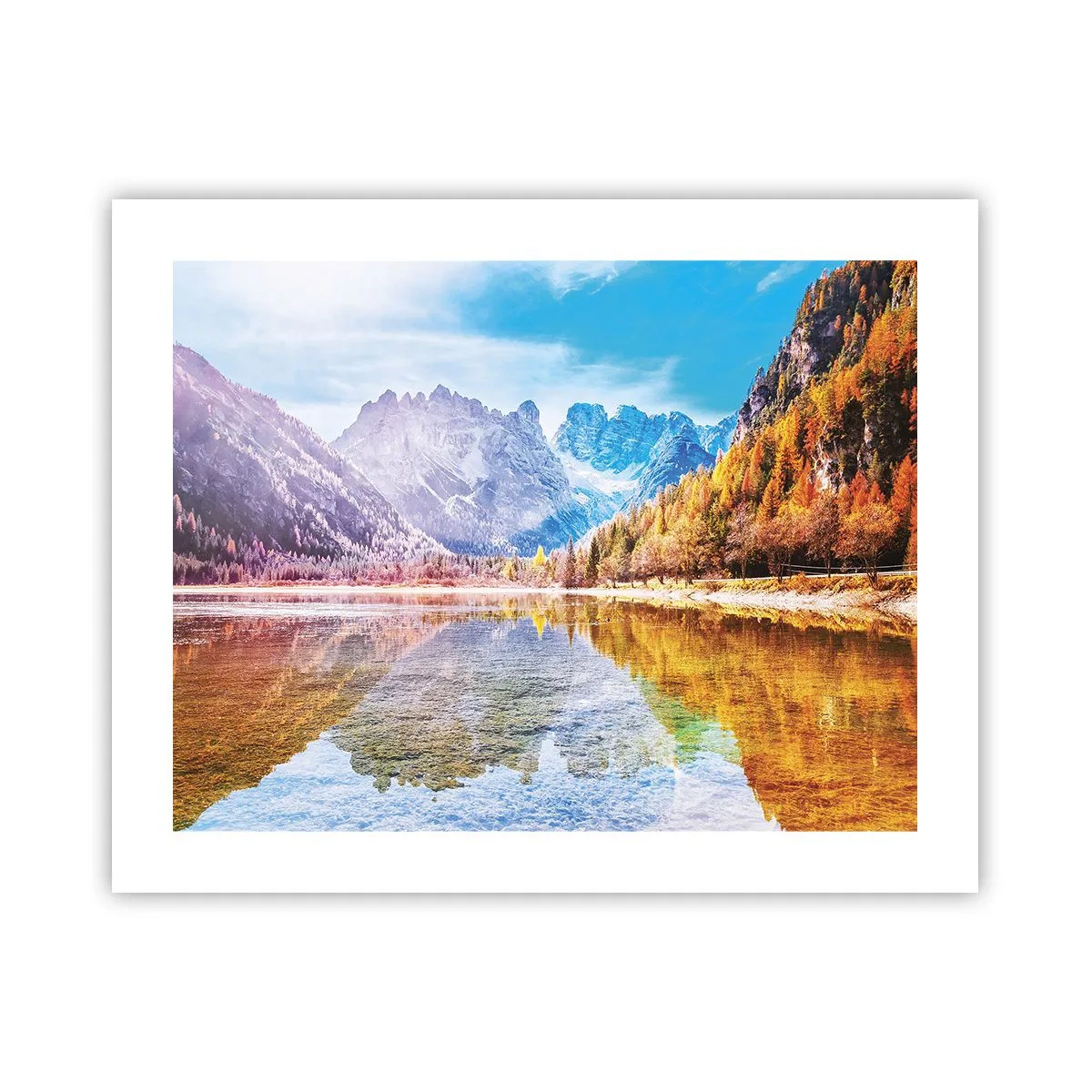 Pôster - E nas montanhas é outono - 50x40 cm