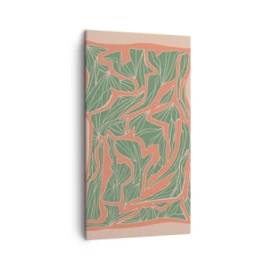 Quadro em tela - A luta entre coral e vegetação - 45x80 cm