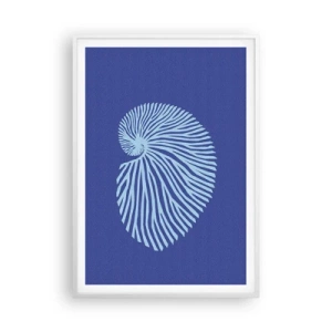 Pôster em moldura branca - O nascimento da concha - 70x100 cm