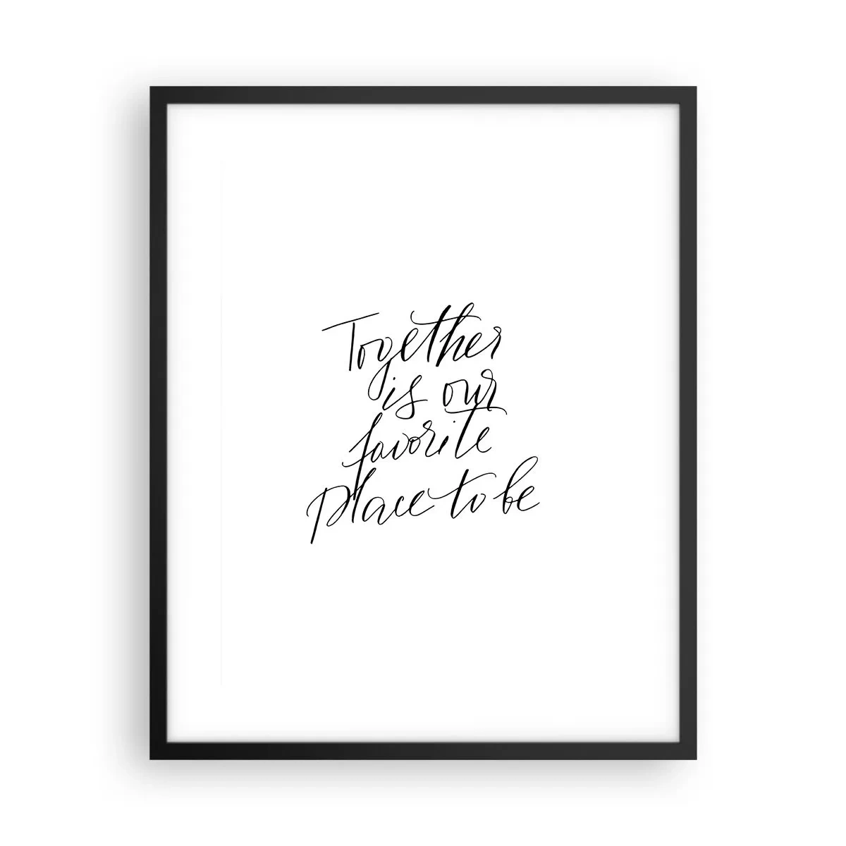 Pôster com moldura preta - Também sente isso? - 40x50 cm