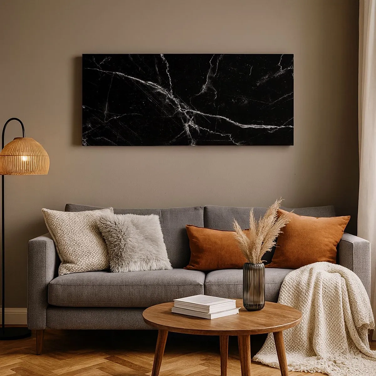 Quadro em tela - A vida secreta da pedra - 100x40 cm