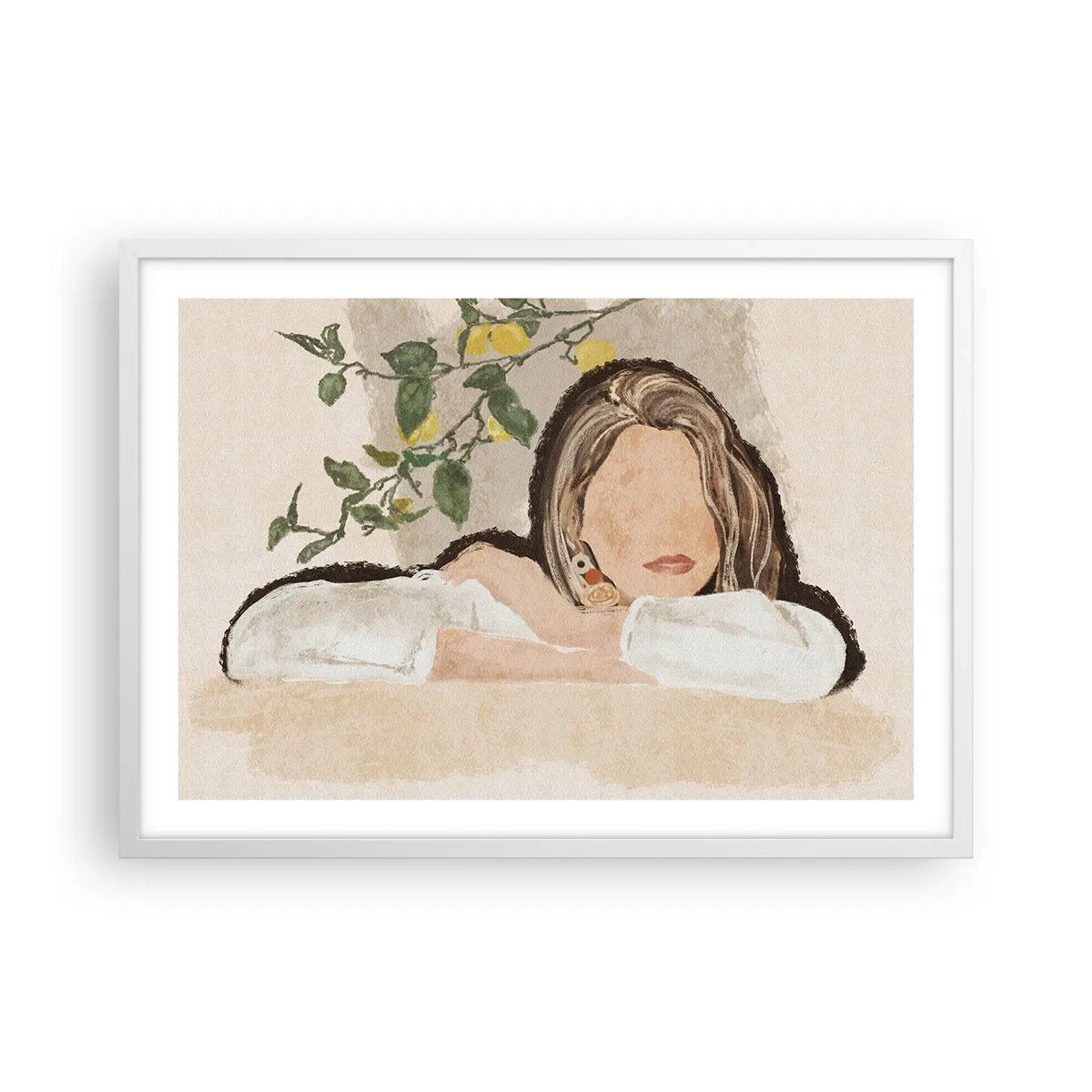 Pôster em moldura branca - Beleza do sul - 70x50 cm