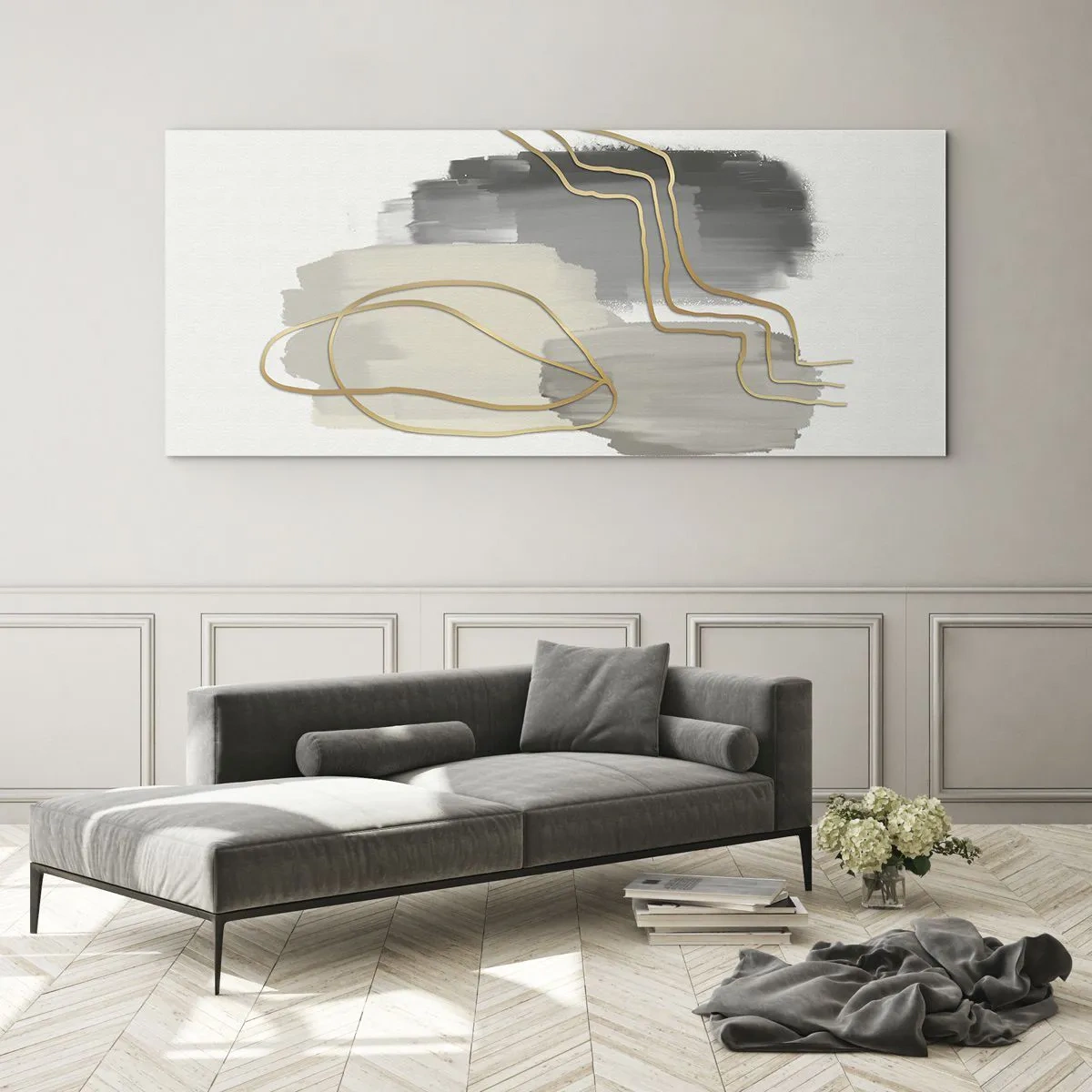 Quadro em vidro - Duração e movimento - 120x50 cm