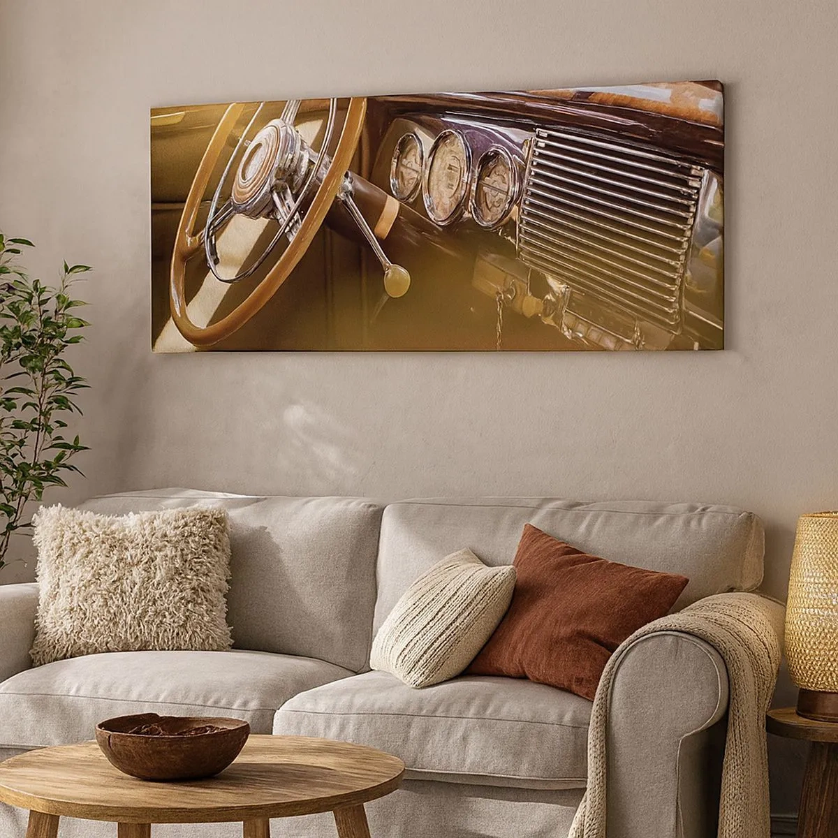 Quadro em tela - Um sopro de luxo do passado - 100x40 cm