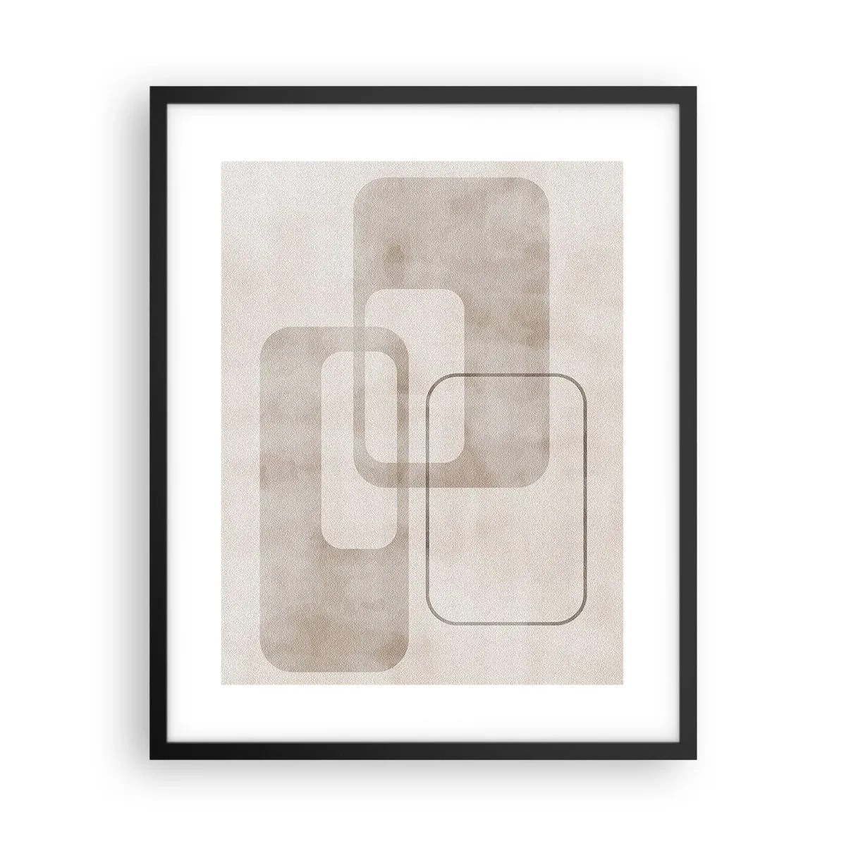 Pôster com moldura preta - Argamassa geométrica - 40x50 cm