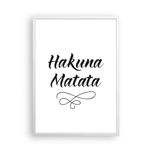 Pôster em moldura branca - O melhor conselho - 50x70 cm