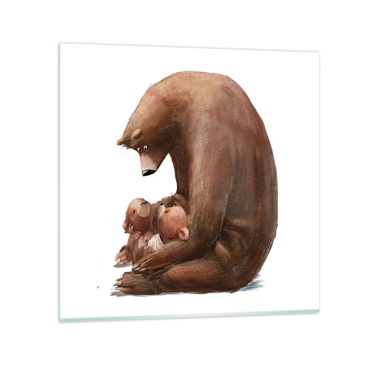 Quadro em vidro - Doces sonhos, crianças - 40x40 cm