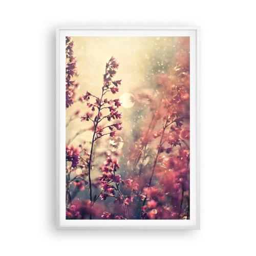 Pôster em moldura branca - Jardim Secreto - 70x100 cm