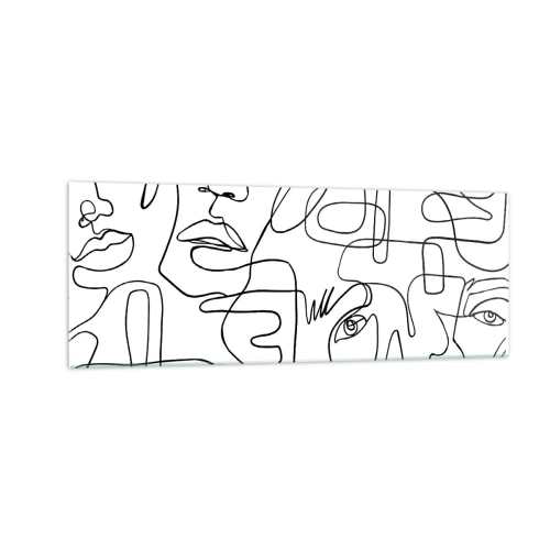 Quadro em vidro - Em emoções emaranhadas - 140x50 cm