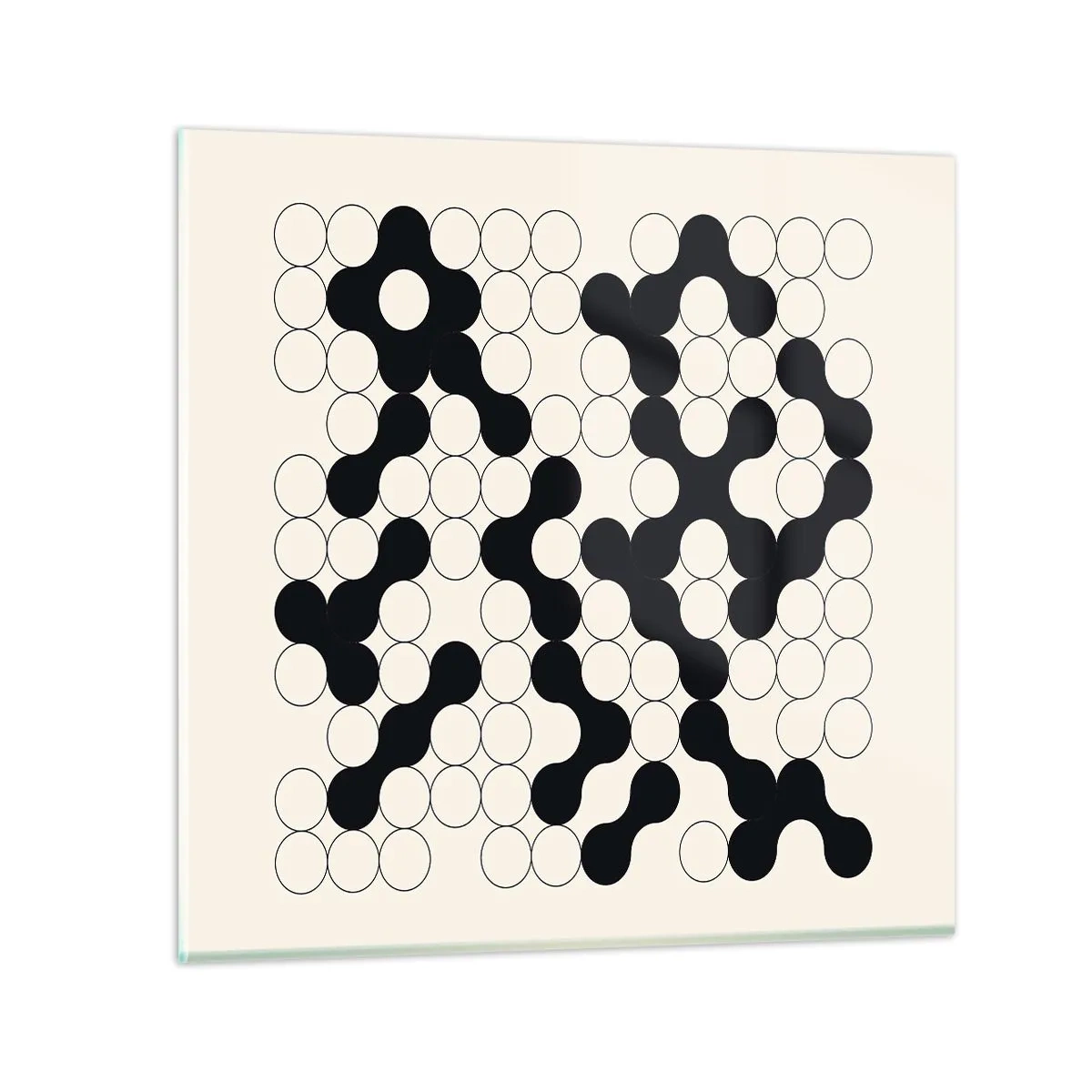 Quadro em vidro - Jogo chinês – variação - 40x40 cm