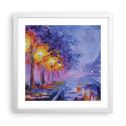 Pôster em moldura branca - Uma caminhada dos sonhos - 40x40 cm