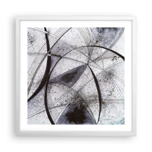Pôster em moldura branca - Fantasia futurista - 50x50 cm