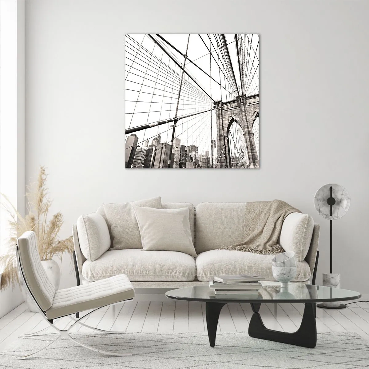 Quadro em vidro - Catedral de Nova York - 60x60 cm