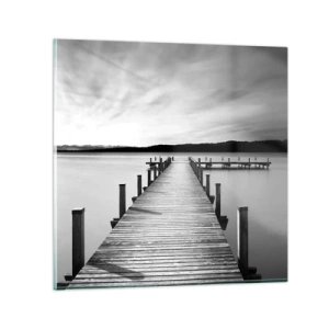 Quadro em vidro - A fonte da tranquilidade - 40x40 cm