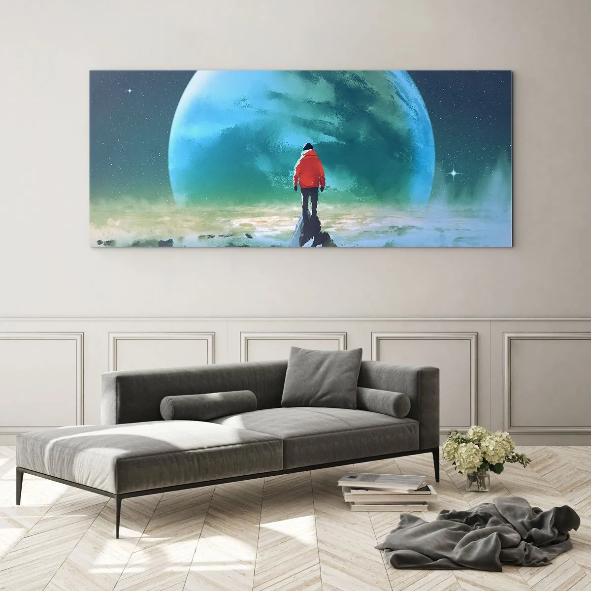Quadro em vidro - Descobridor de uma nova terra - 140x50 cm