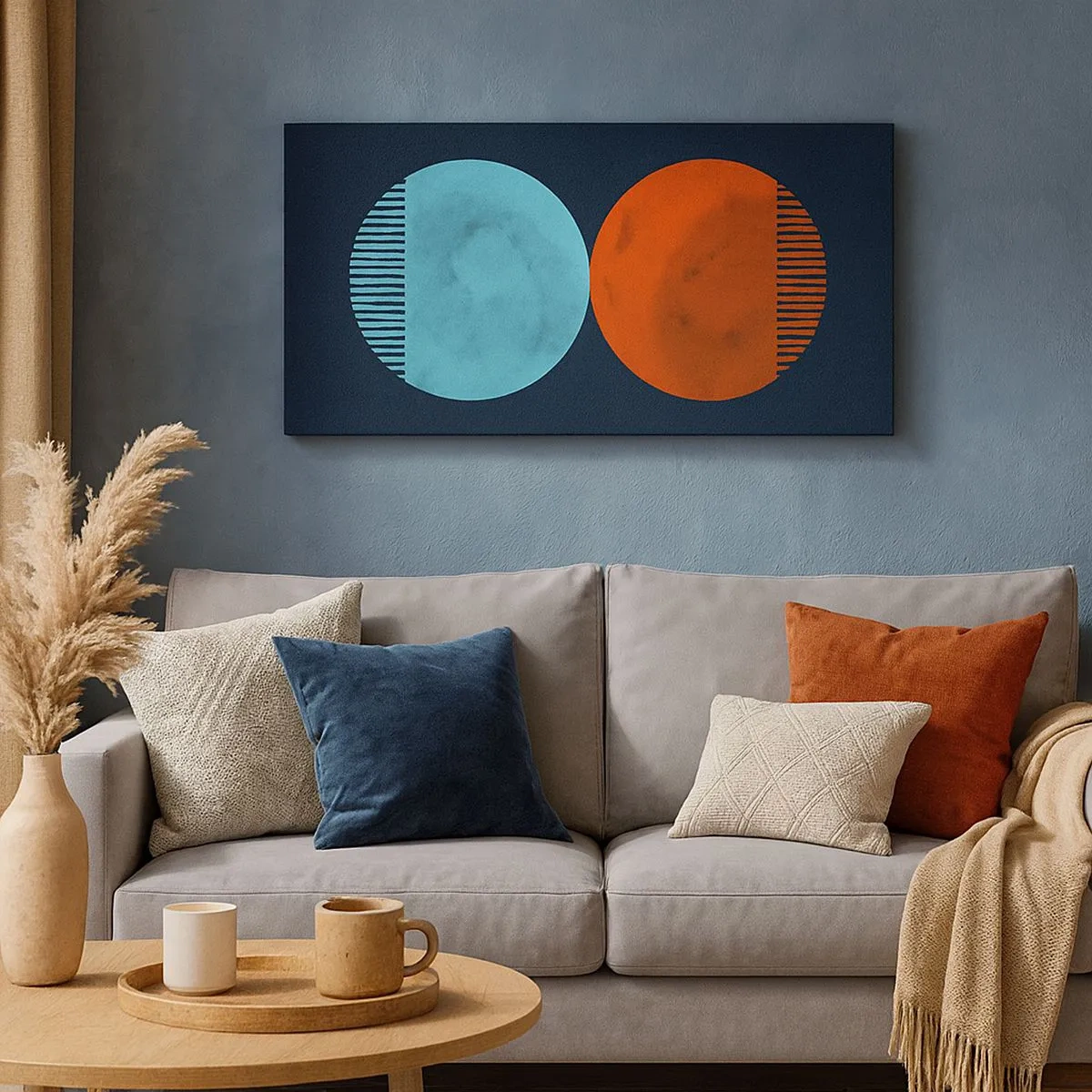 Quadro em tela - Apenas geometria? - 100x40 cm