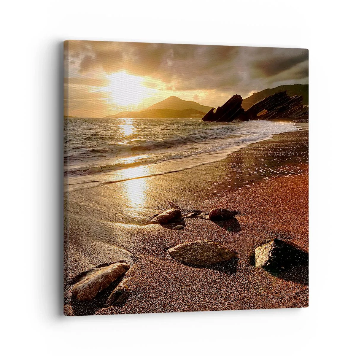 Quadro em tela - Siga o sol em direção às colinas - 40x40 cm