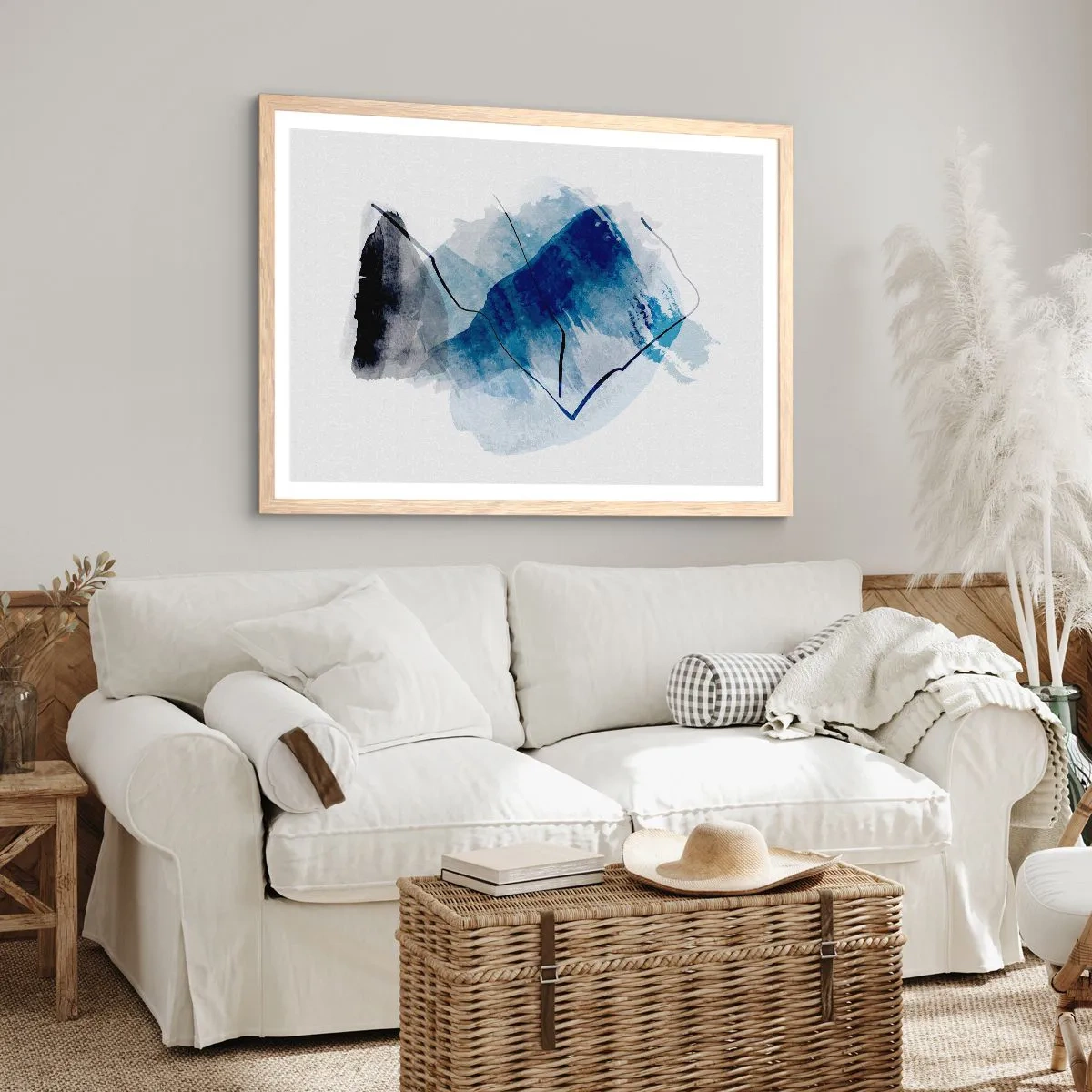 Pôster com moldura de carvalho claro - Iceberg - 40x30 cm