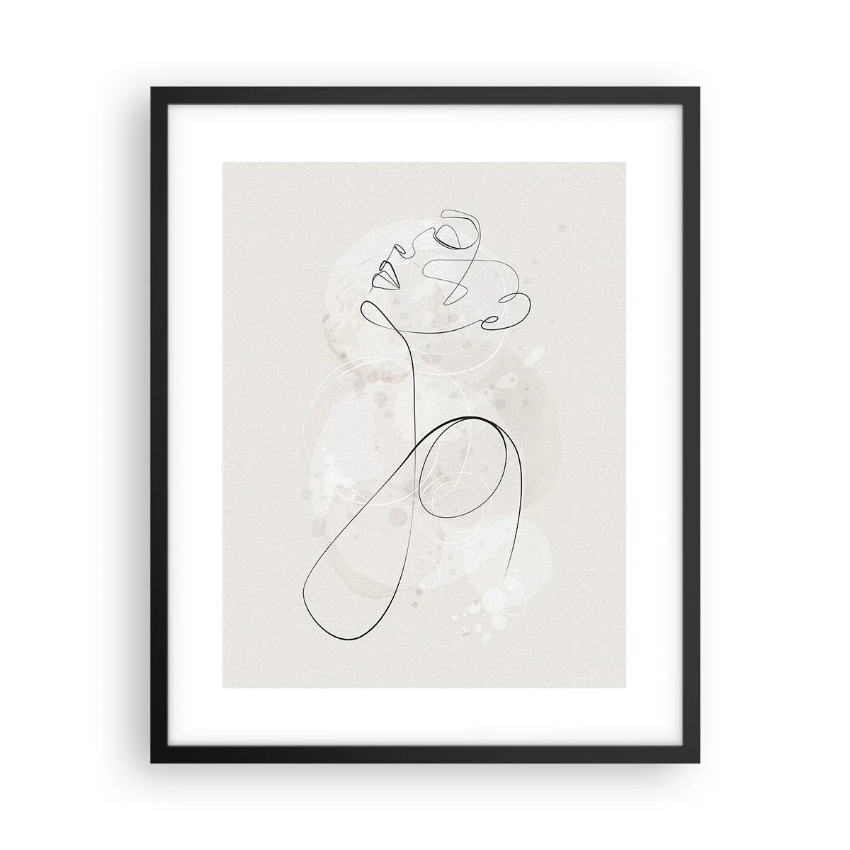 Pôster com moldura preta - O espiral de beleza - 40x50 cm